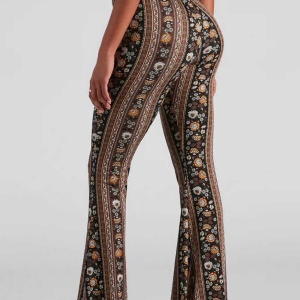 Windsor Pattern Flare Pants